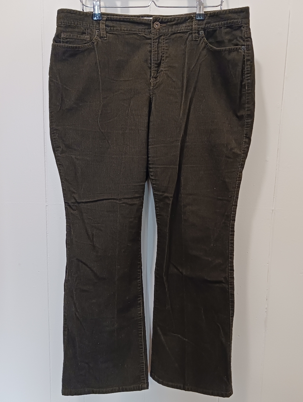 Ann Taylor LOFT Curvy Boot Pants Brown Corderoy